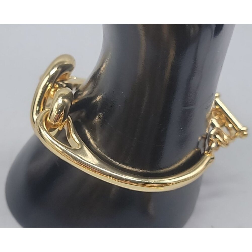 Roberto RFM L infinito Bracelet Bikini Line Gold Tone Metal Link Size 6.5" - Picture 8 of 12